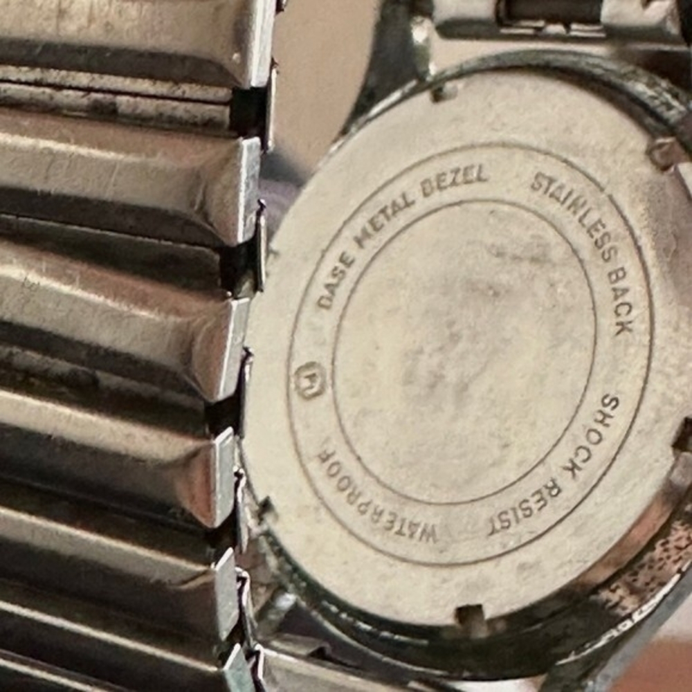 Vintage 1960s Sportsman 17 Jewel Quartz 32mm Silver Unisex Watch Elastic Band F - Picture 4 of 4